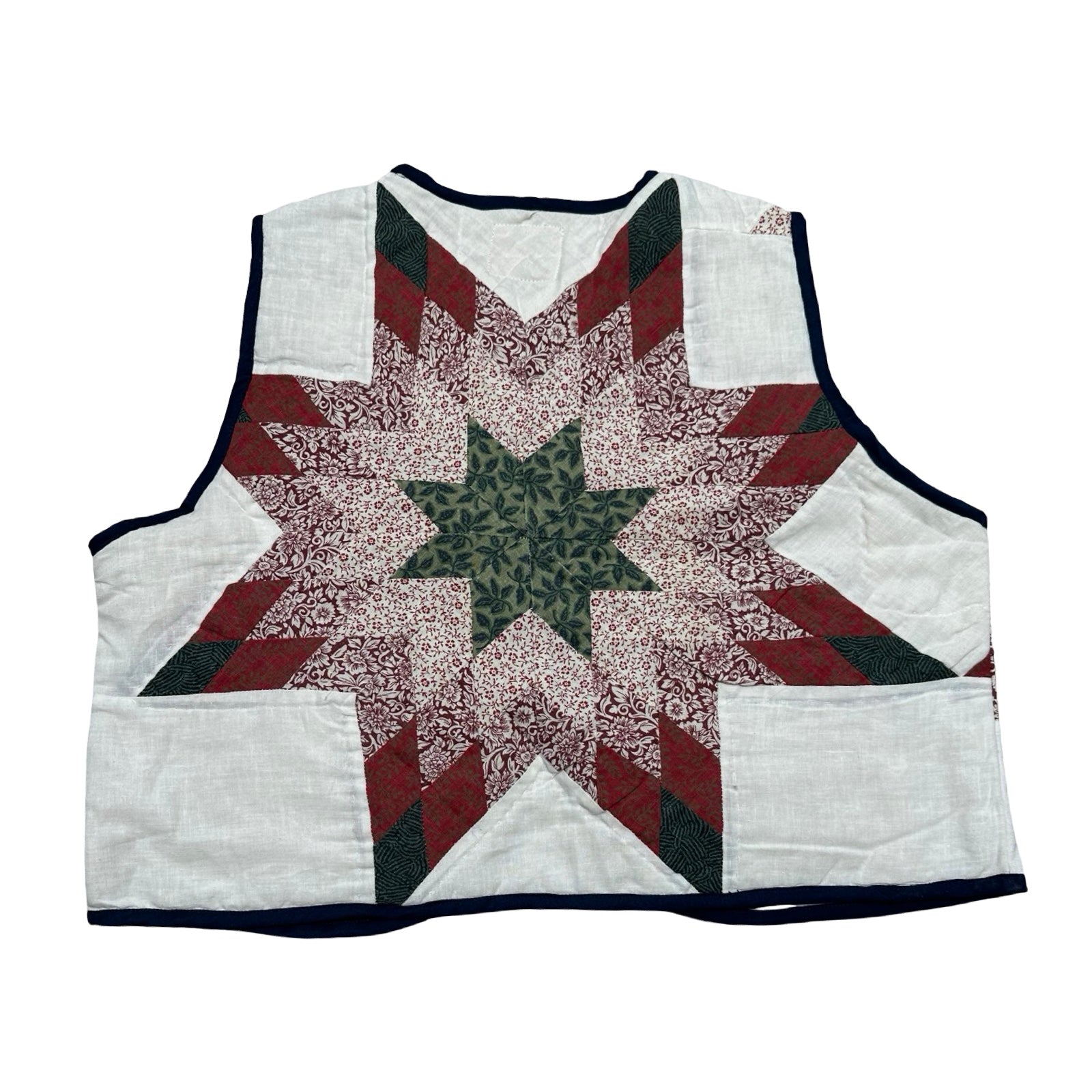 Geometric Stars Medium Quilted Vest Rework