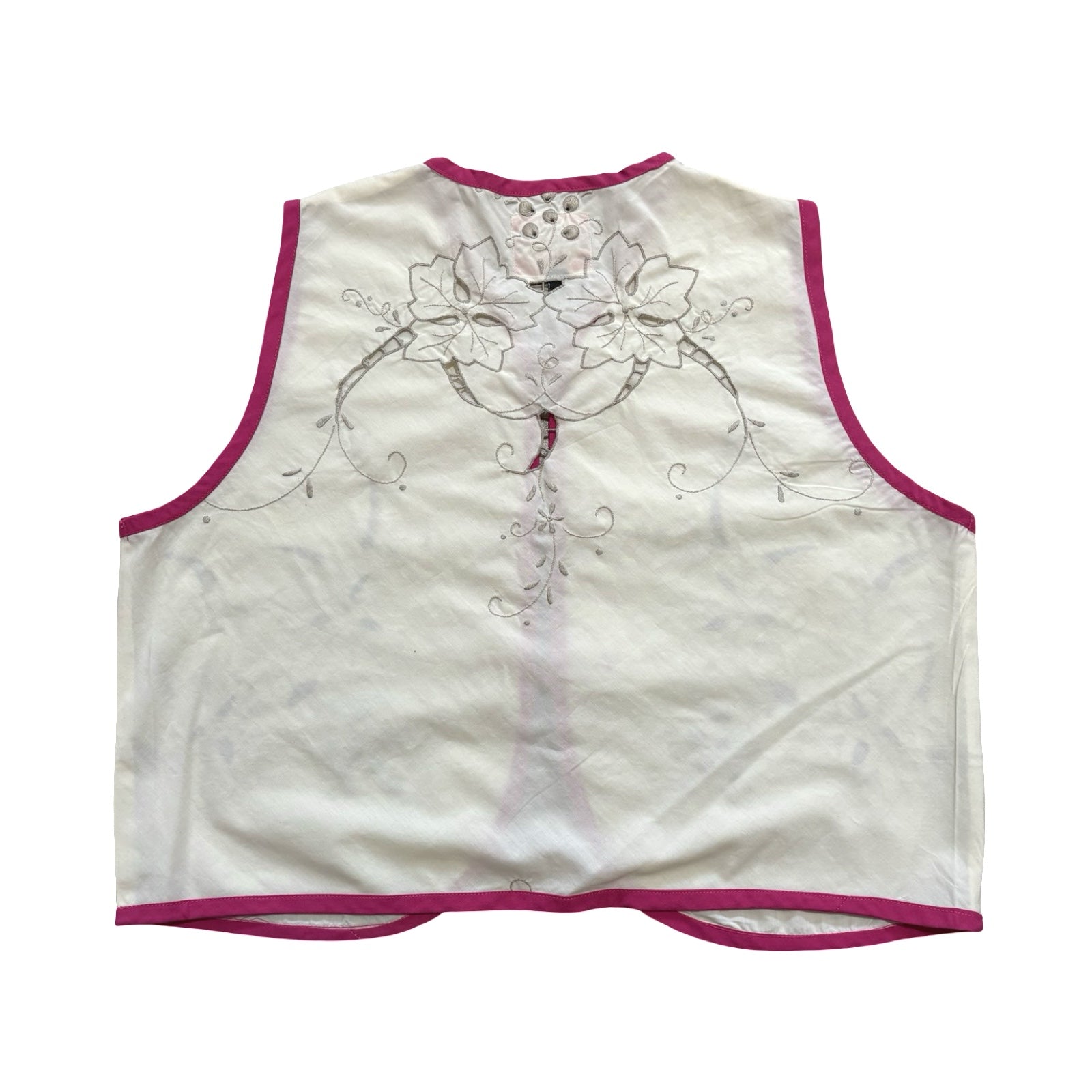 Leaves in Lace XS Linen Tie Top Rework