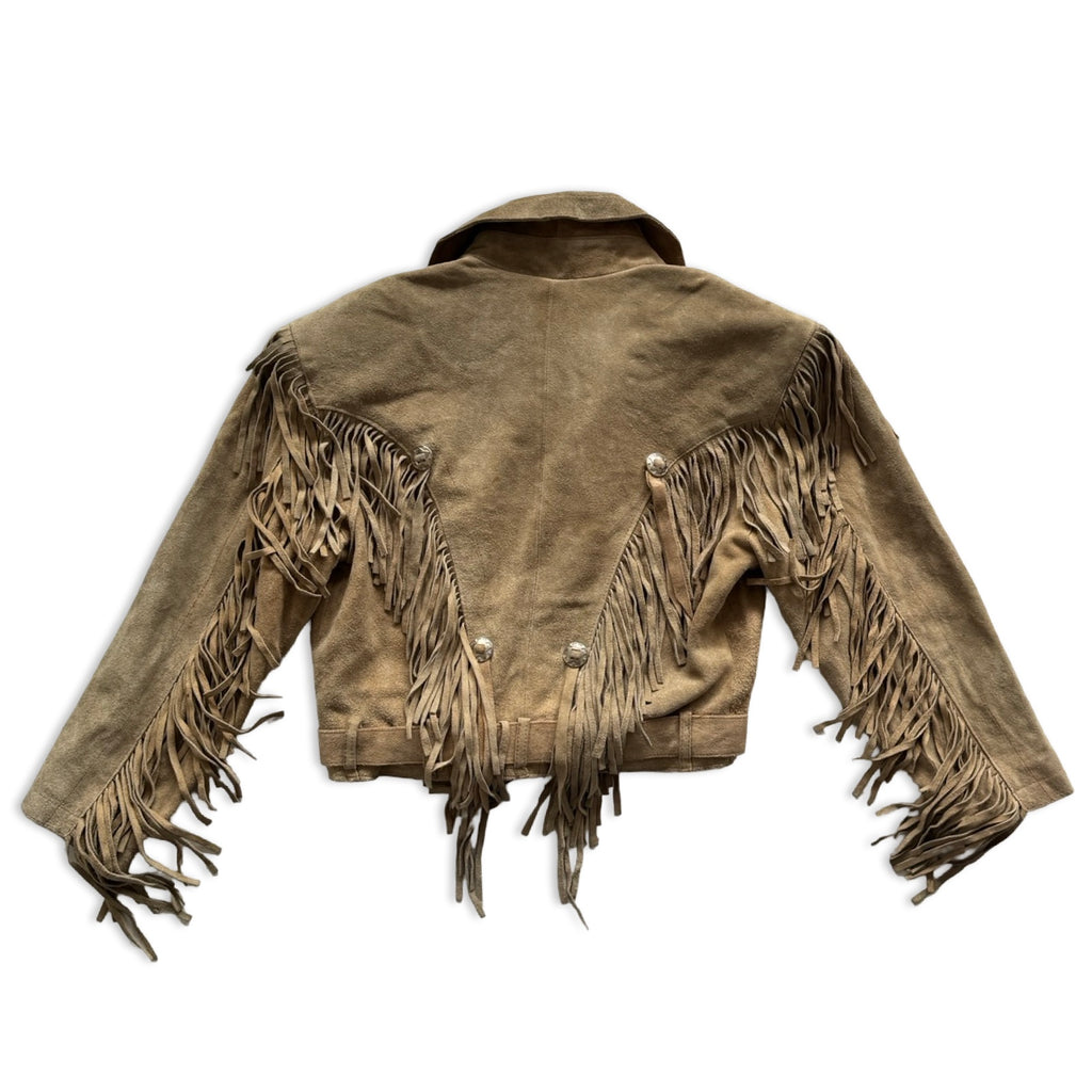 Pale Small Suede Fringe Jacket