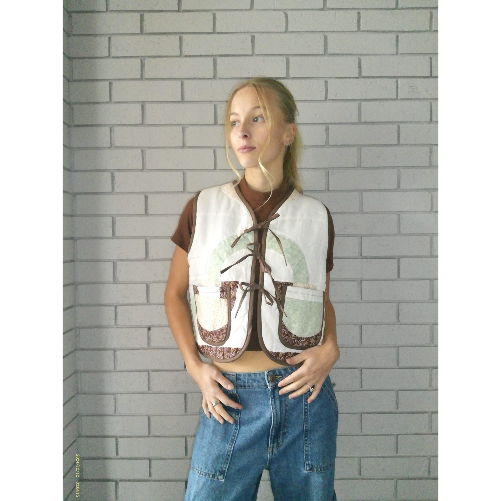 Soft Geometric Arches Quilted Vest Reworks