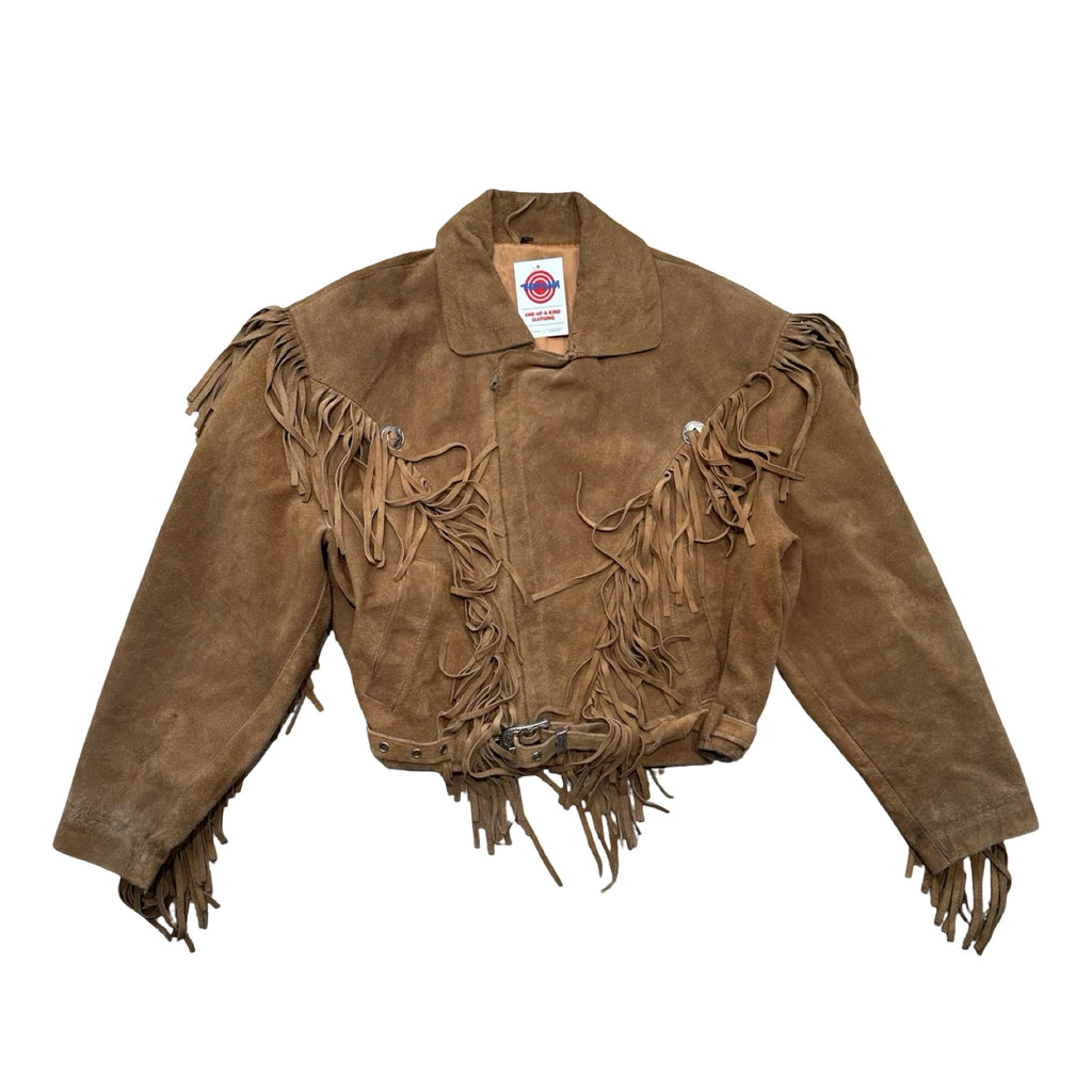 Cropped Small Suede Fringe Jacket