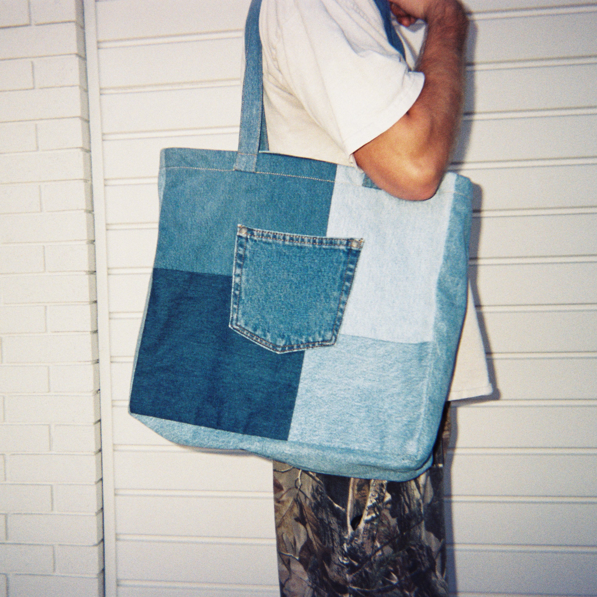 Upcycled Denim Patchwork Tote