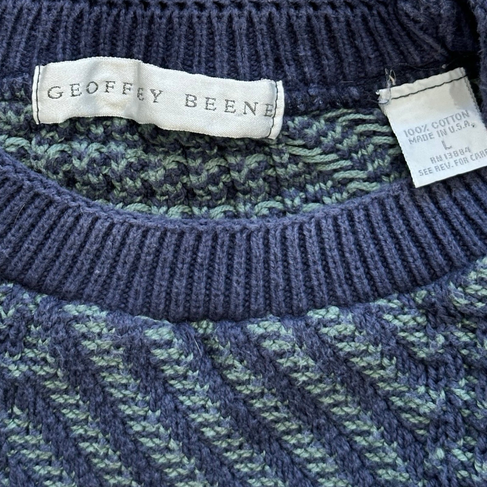 Geoffrey Beene Knitted Large Crewneck