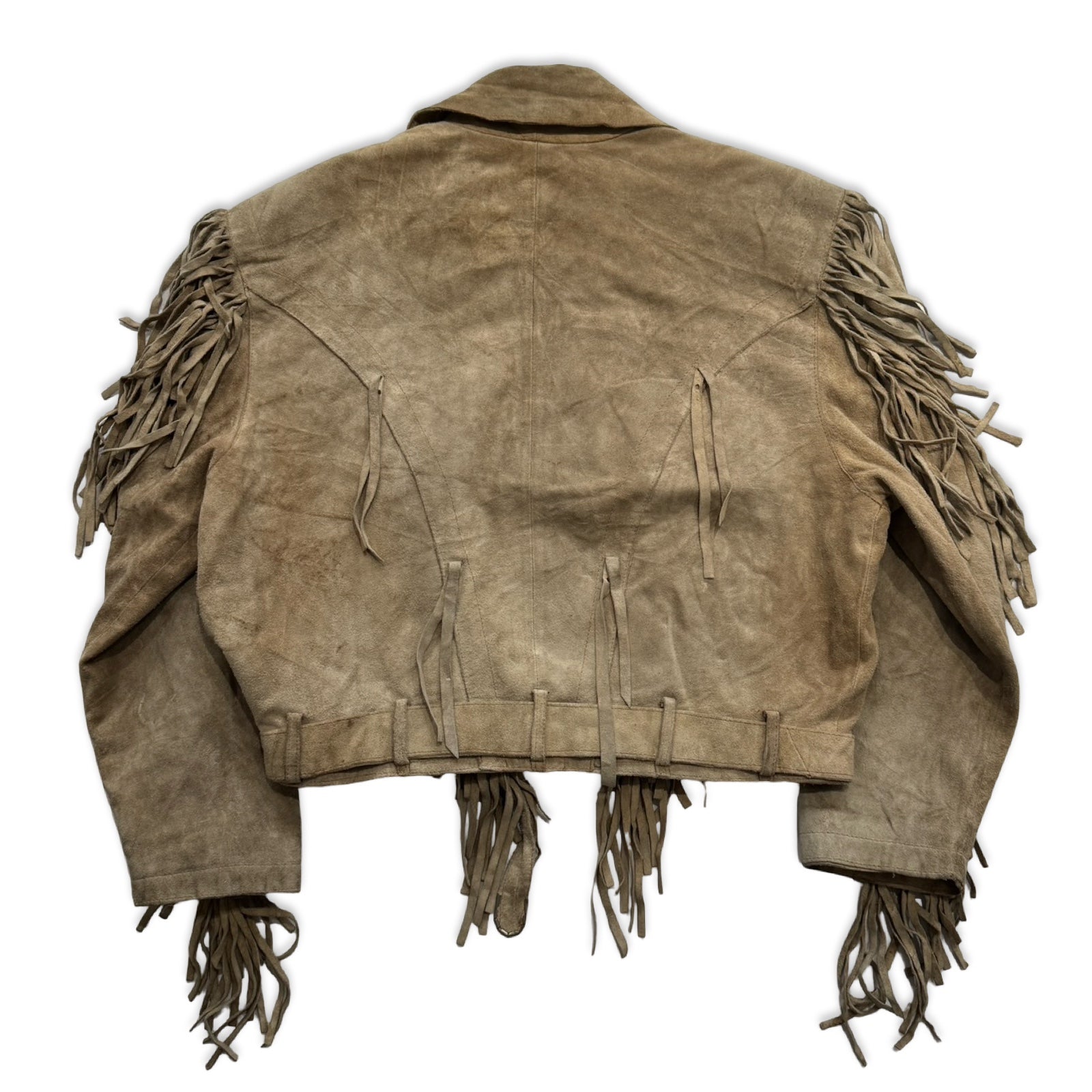 Cropped Medium Suede Fringe Jacket