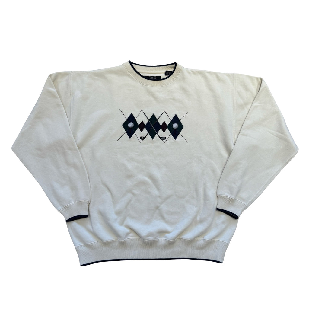 Argyle & Golf Large Crewneck