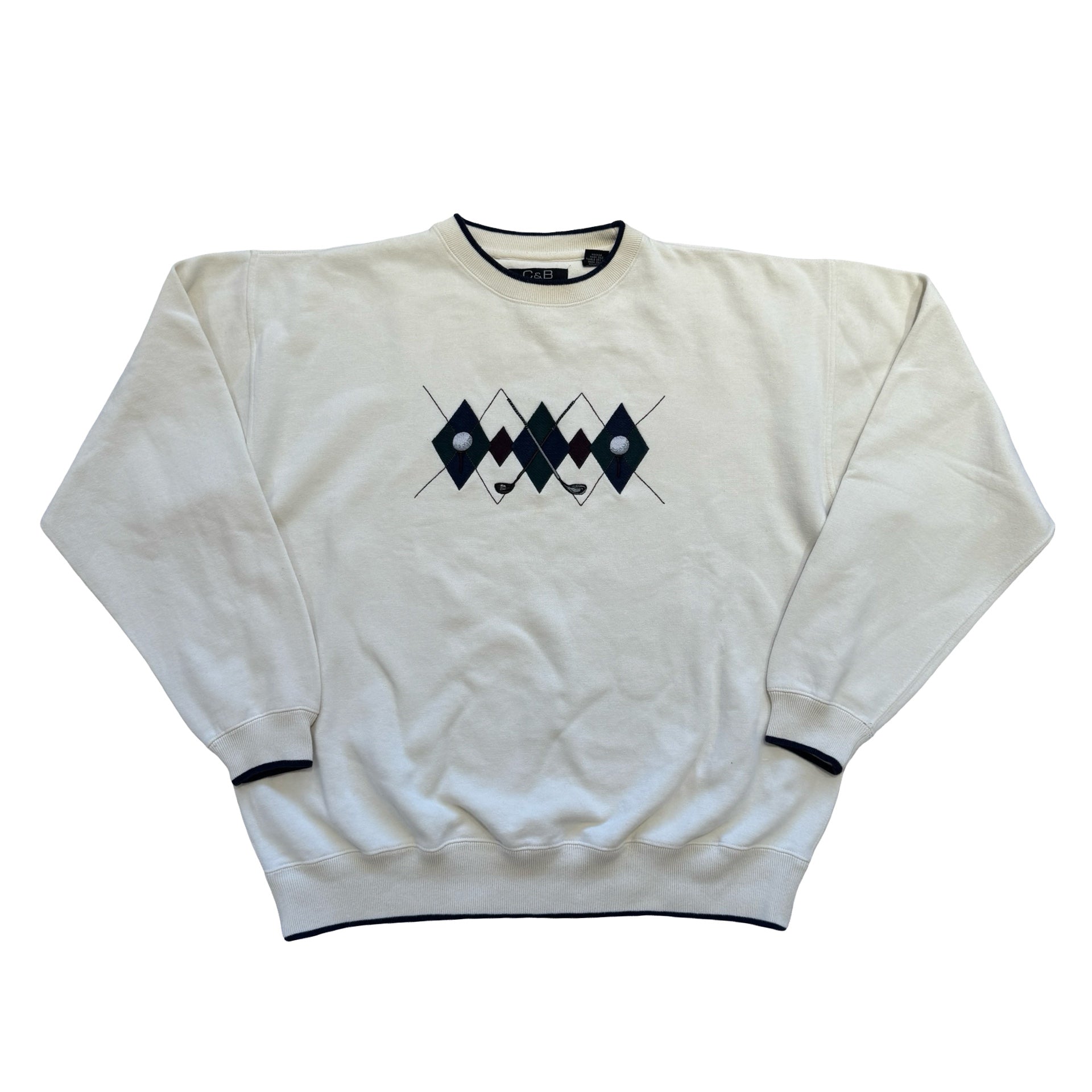 Argyle & Golf Large Crewneck