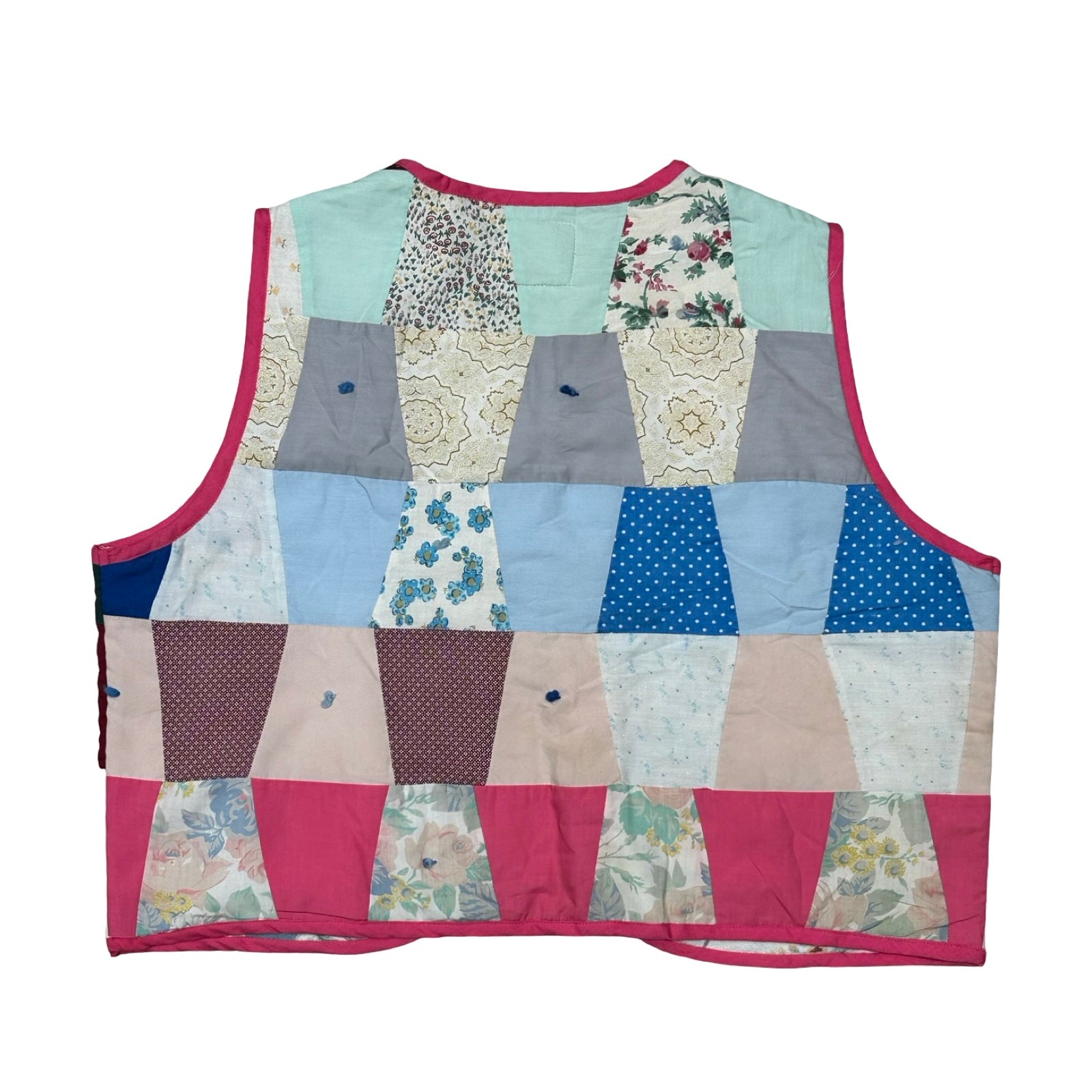 Bright Patchwork Quilted Vest Reworks
