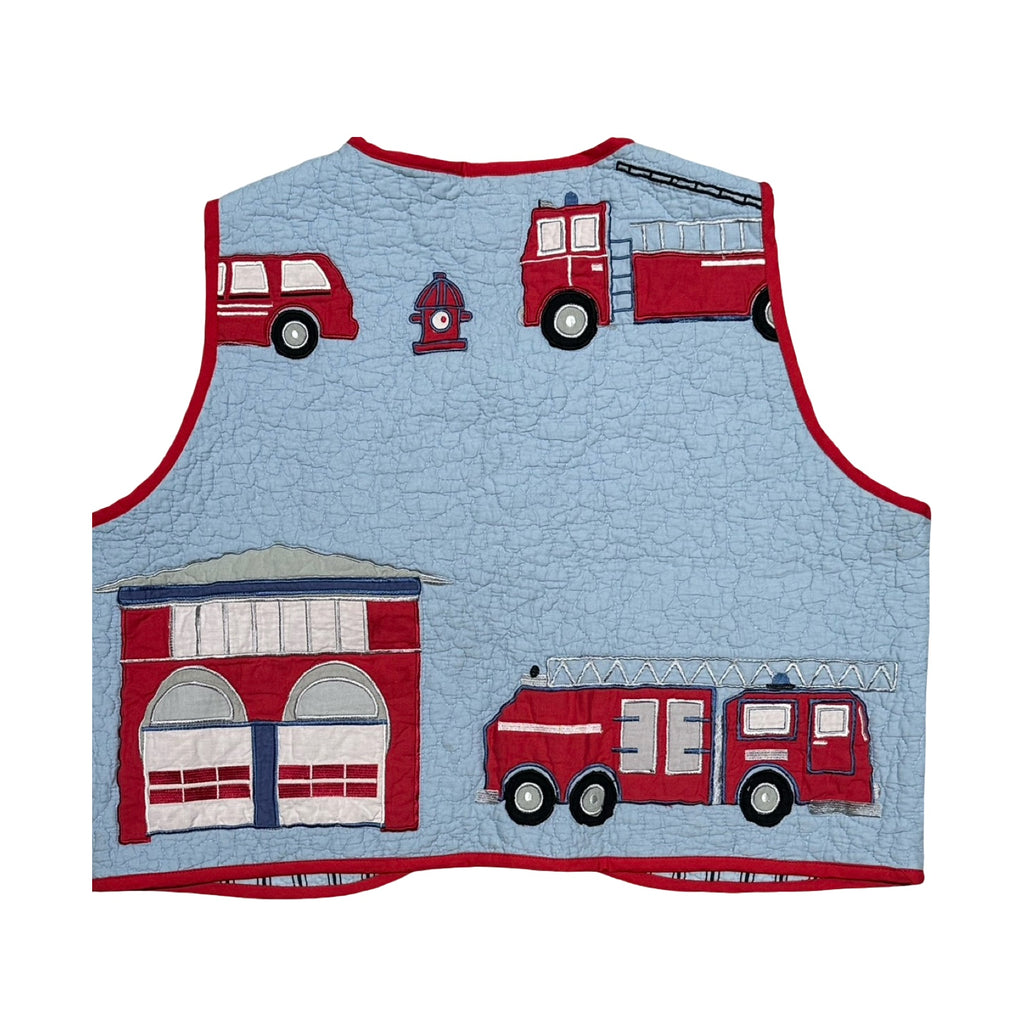 Firetruck Large Quilted Vest Rework
