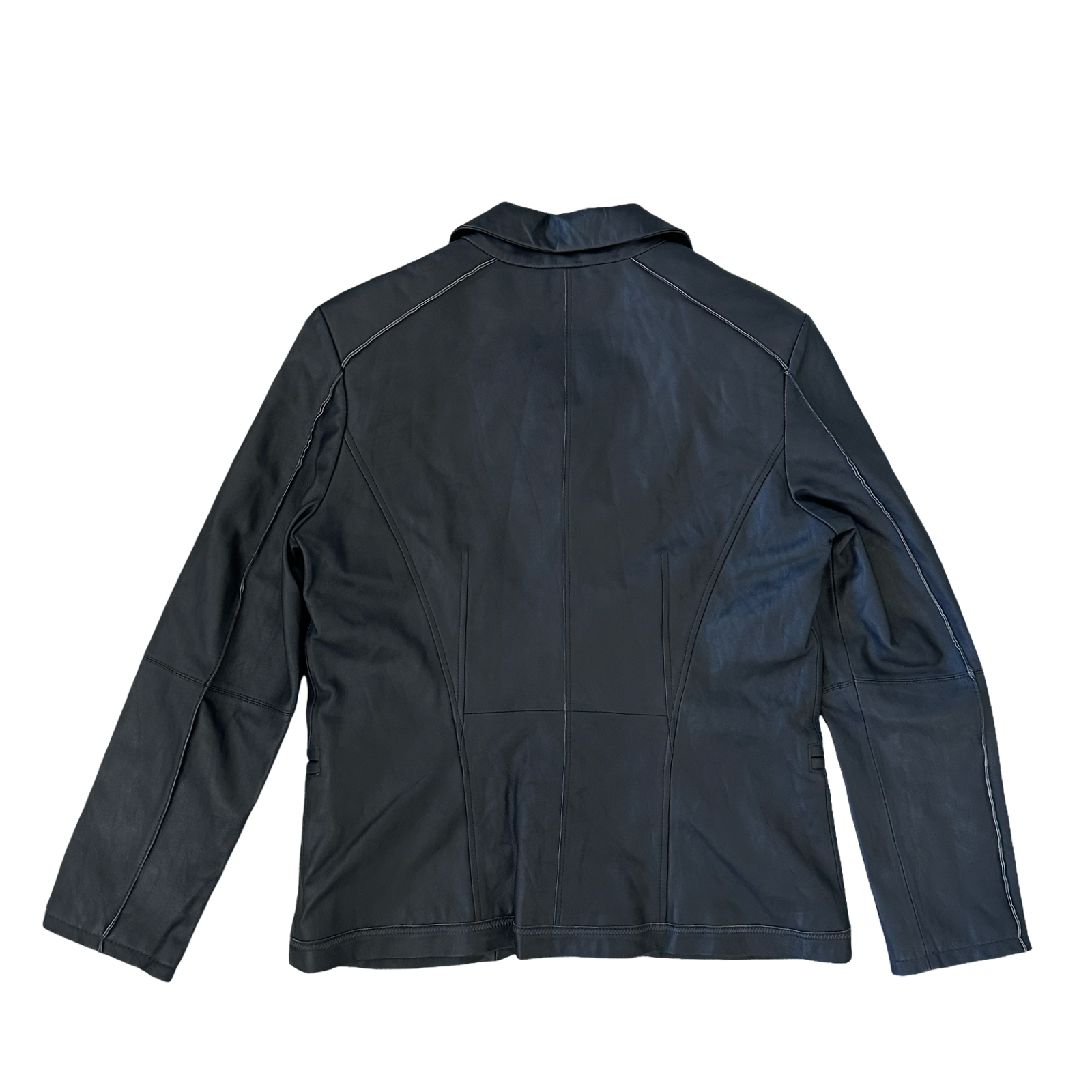 Black Rivet Large Leather Jacket