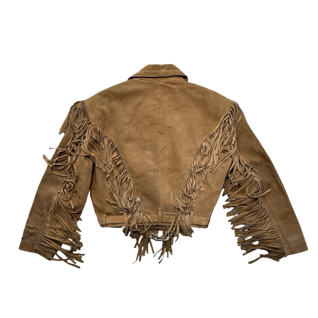 Cropped Small Suede Fringe Jacket