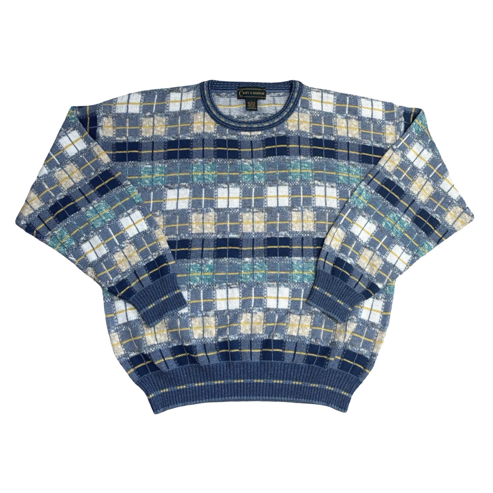 Croft & Barrow Large Plaid Sweater