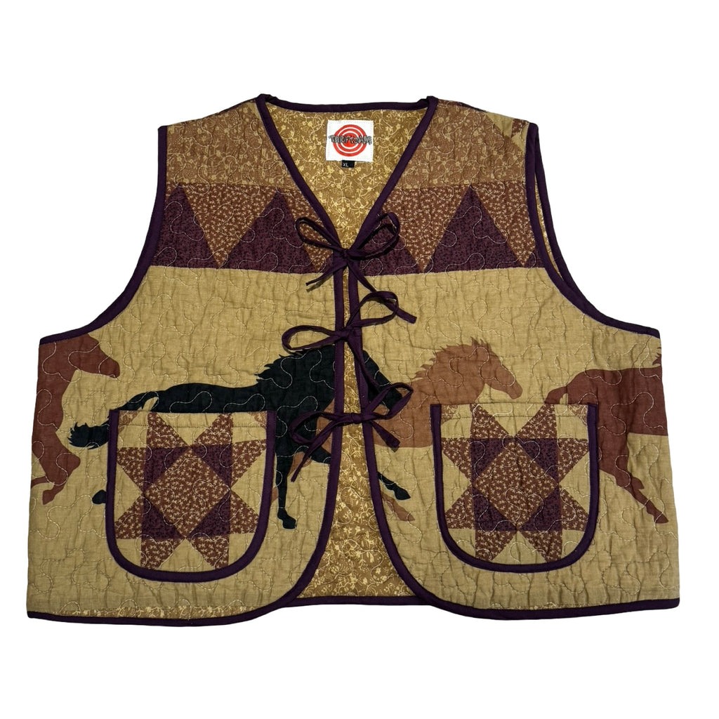 Purple & Gold Quilted Vest Reworks