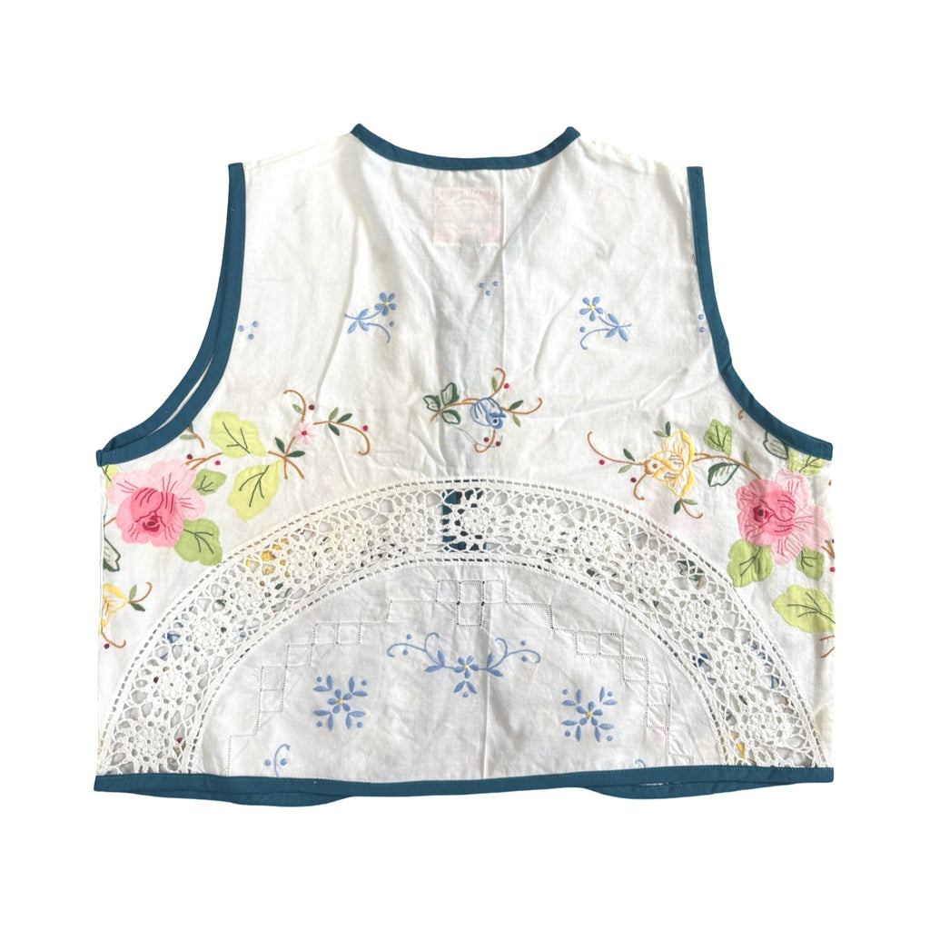 Coastal Garden Small Linen Tie Top Rework