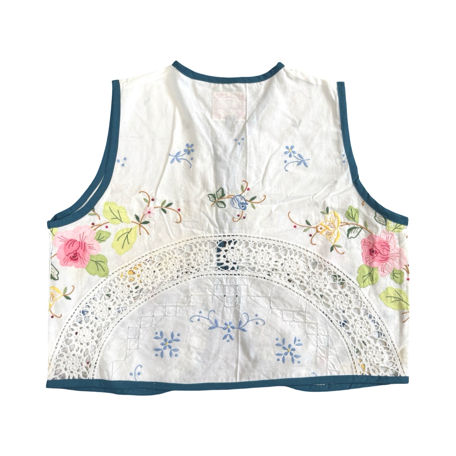 Coastal Garden Small Linen Tie Top Rework