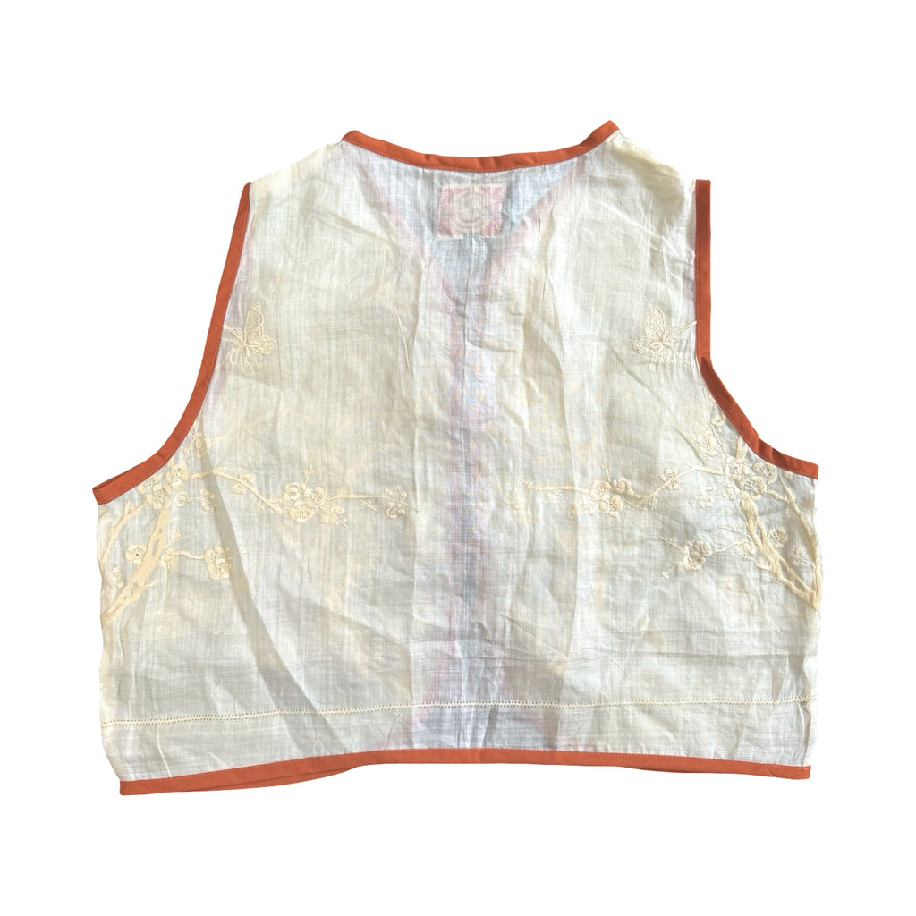 Honeycomb Large Linen Tie Top Rework