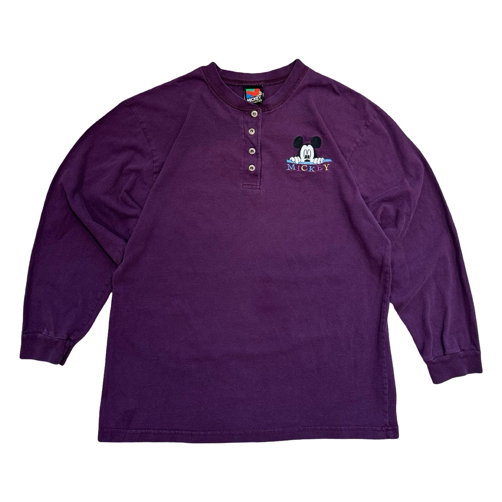 Embroidered Mickey Medium Long Sleeve T-Shirt