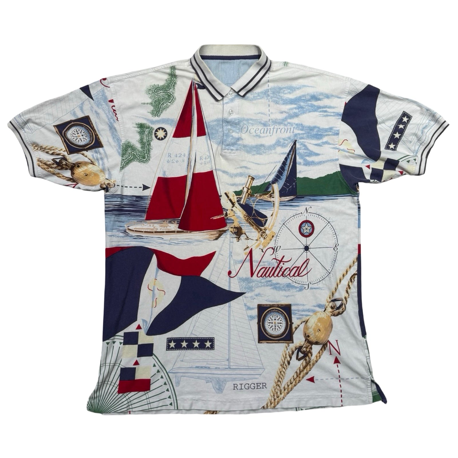 Nautical XL Collared T-Shirt