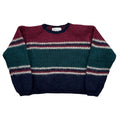 Milano Jewel Toned Striped Women's Large Sweater