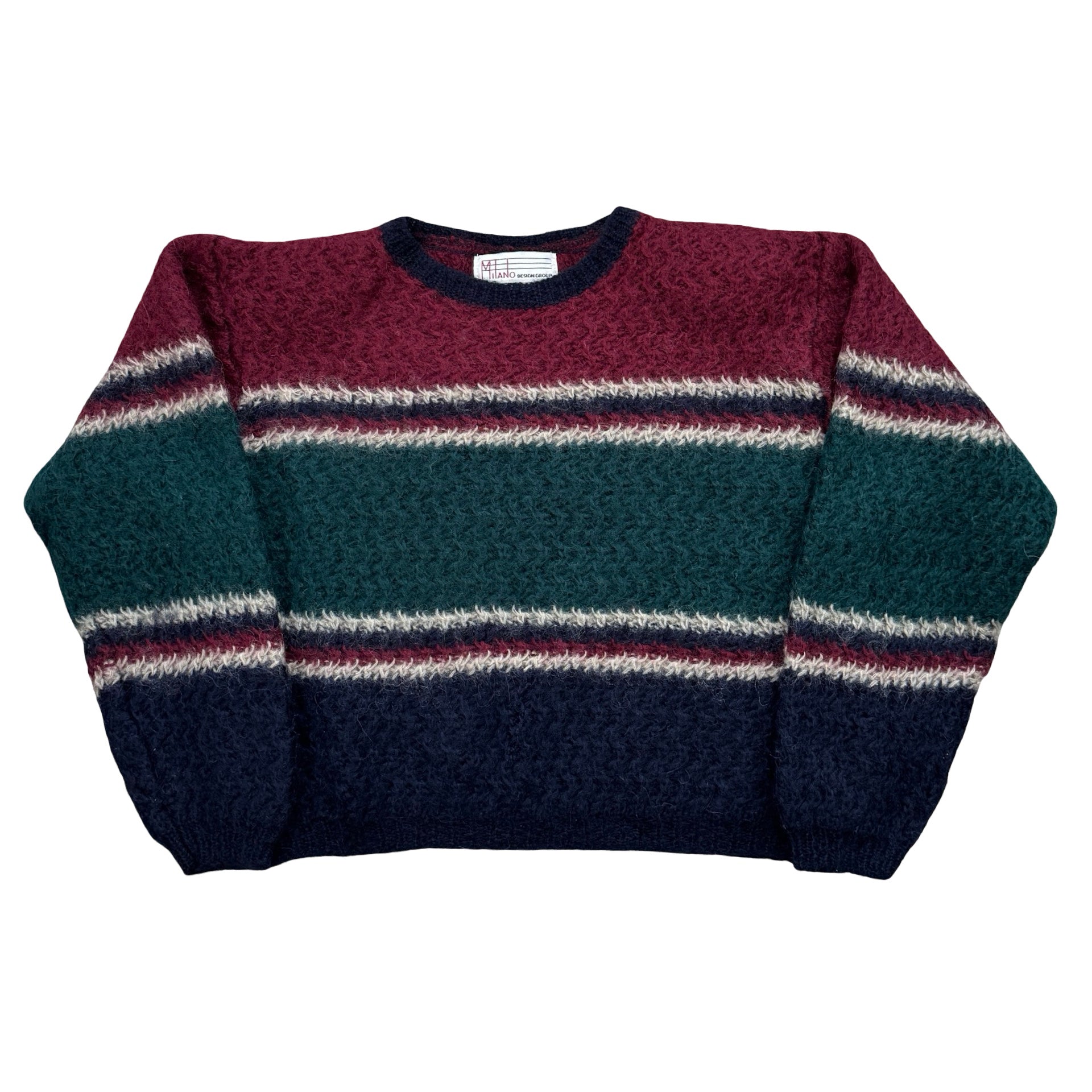 Milano Jewel Toned Striped Women's Large Sweater