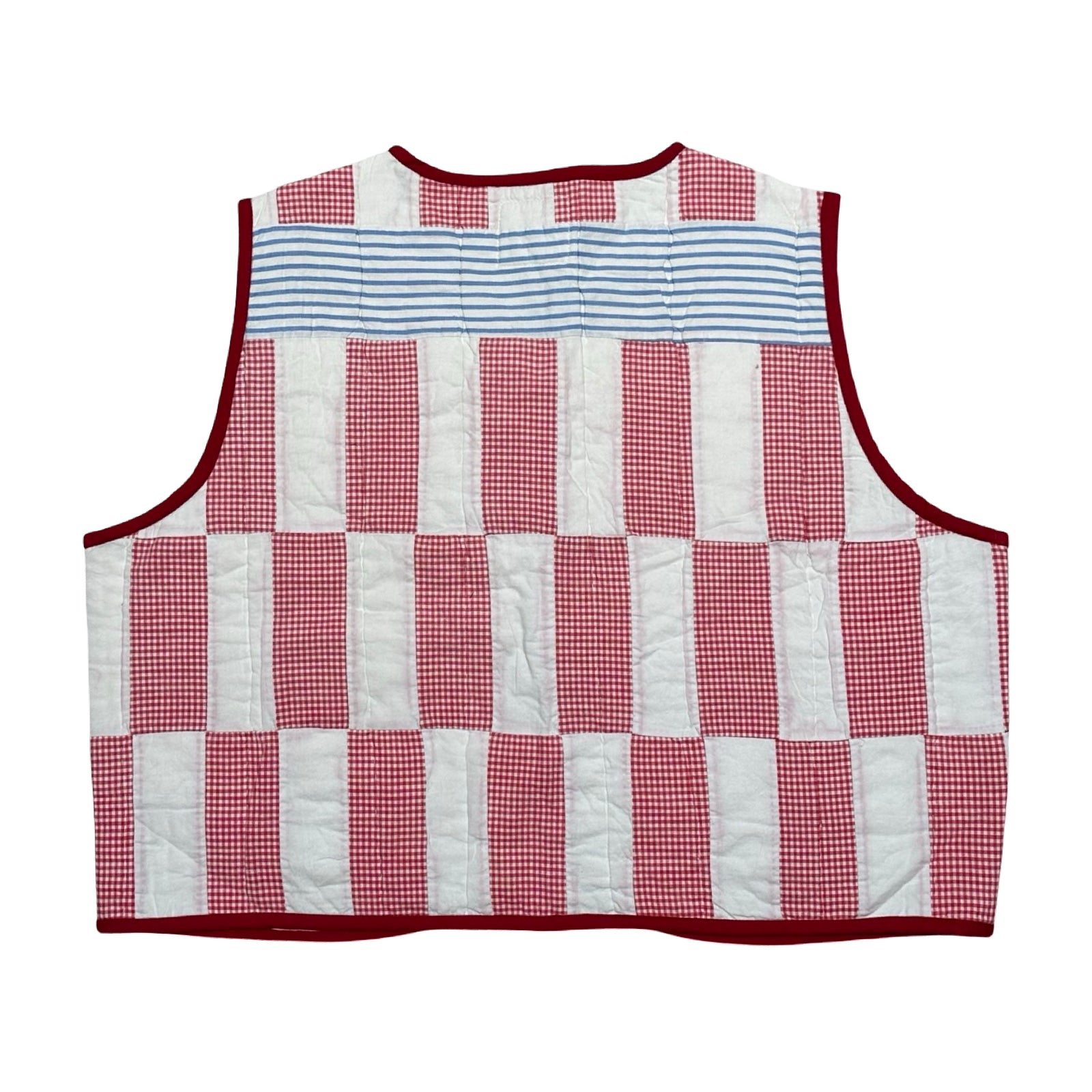 Gingham Picnic Quilted Vest Reworks
