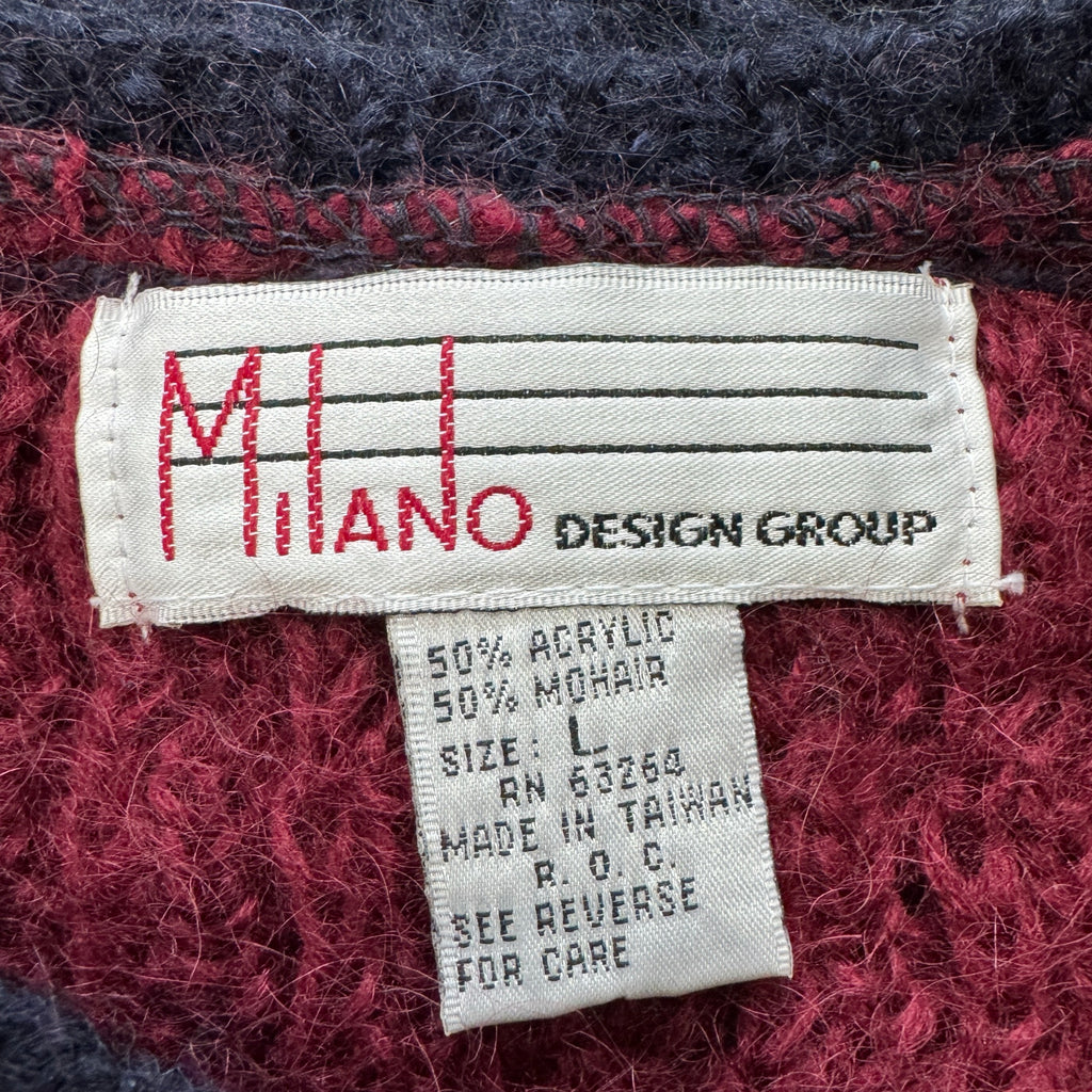 Milano Jewel Toned Striped Women's Large Sweater