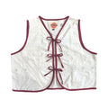 Lacey Maroon Large Linen Tie Top Rework