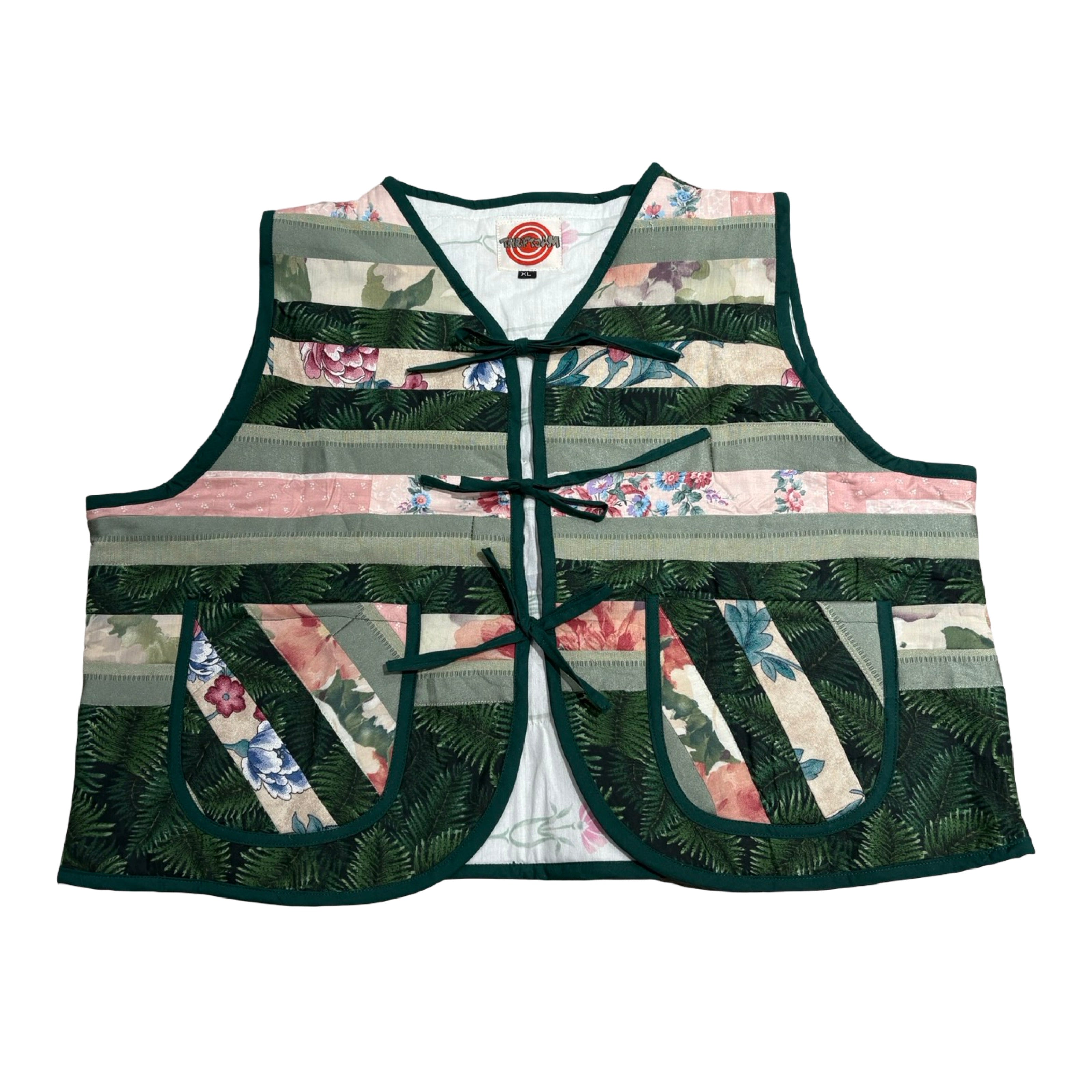 Florals & Pine Quilted Vest Reworks