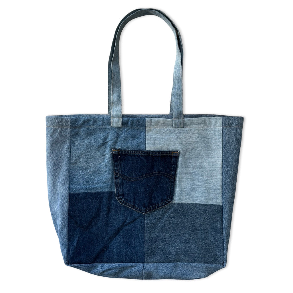 Upcycled Denim Patchwork Tote