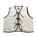Neutral Florals XS Linen Tie Top Rework