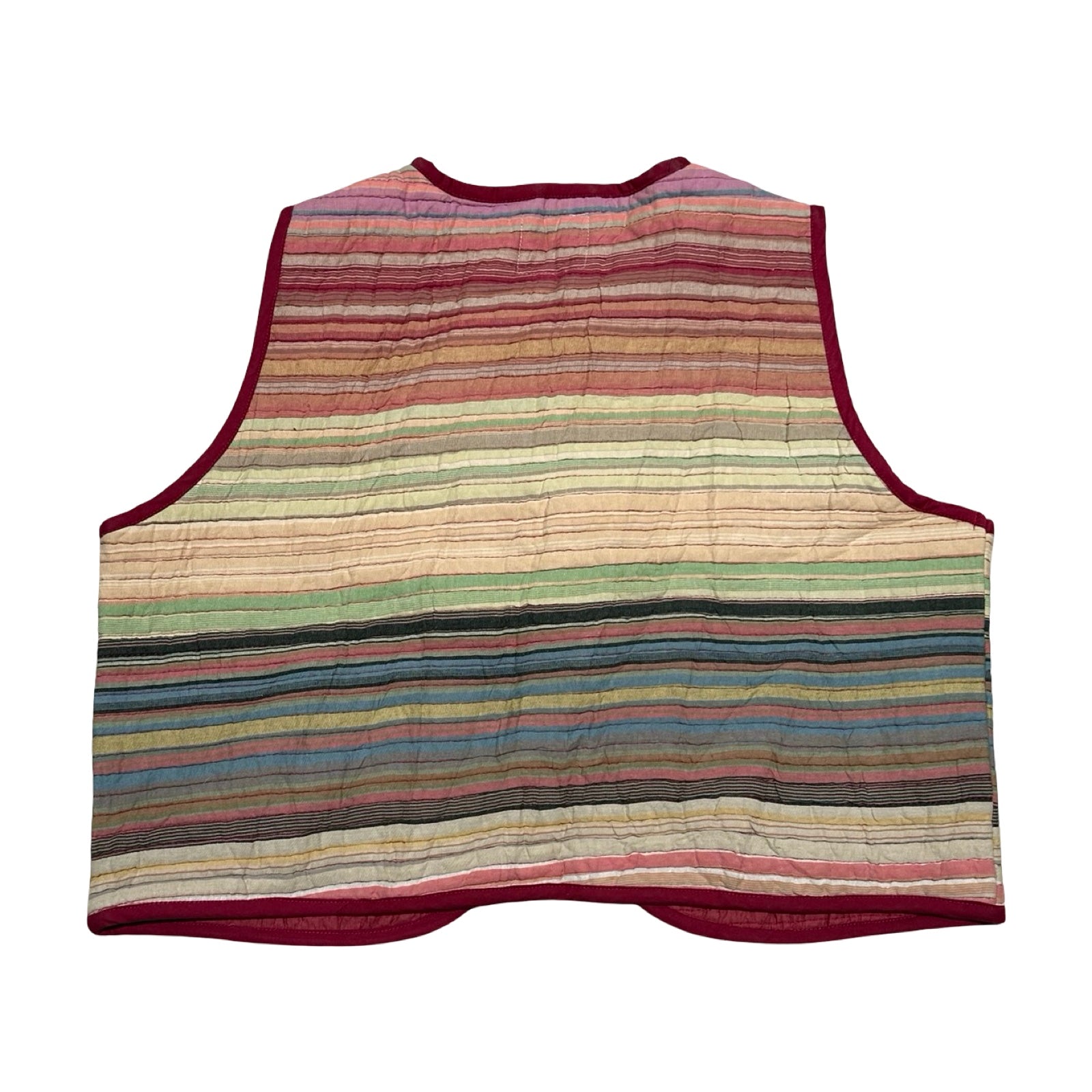 70's Stripes Quilted Vest Reworks