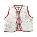 Colorful Cranberries Small Linen Tie Top Rework