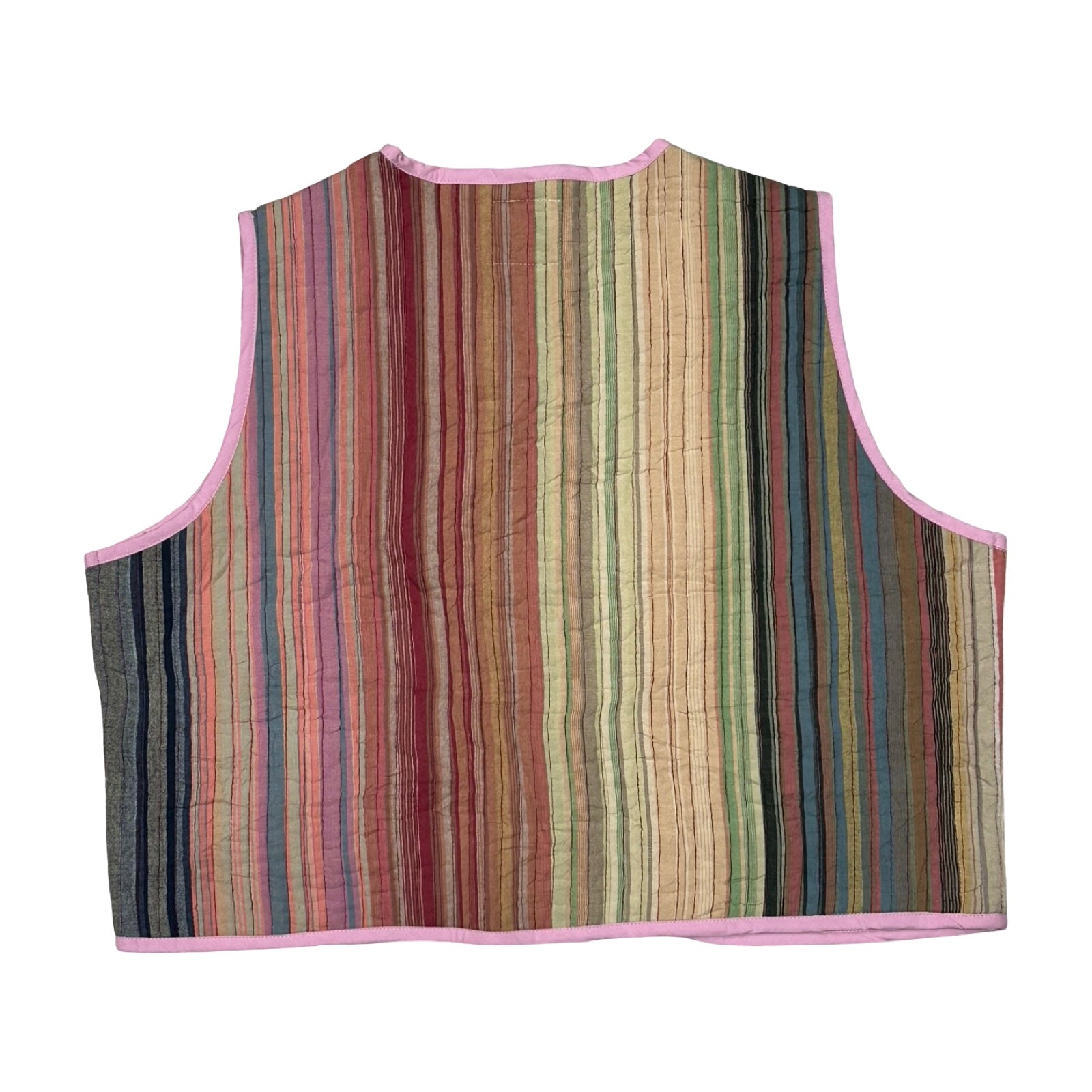 70's Stripes Quilted Vest Reworks