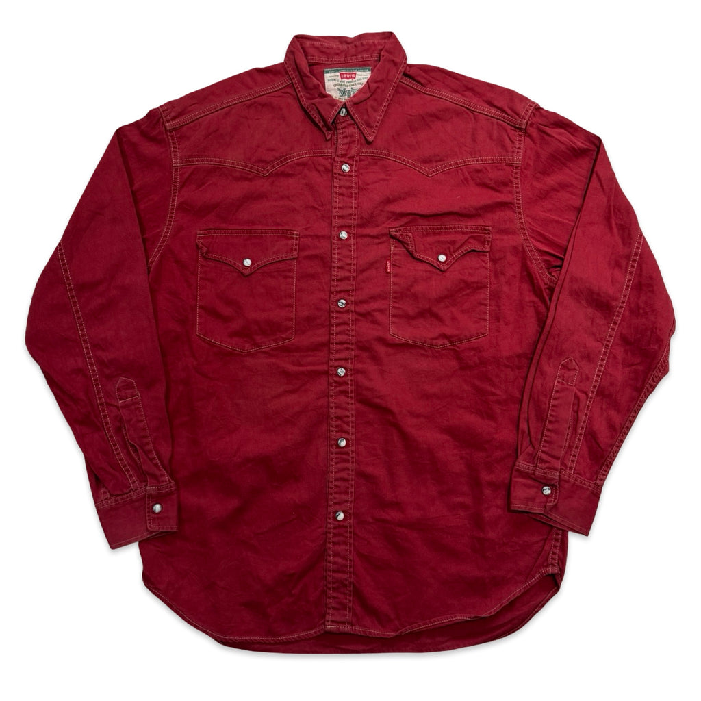 Red Levi Strauss & Co Western Shirt
