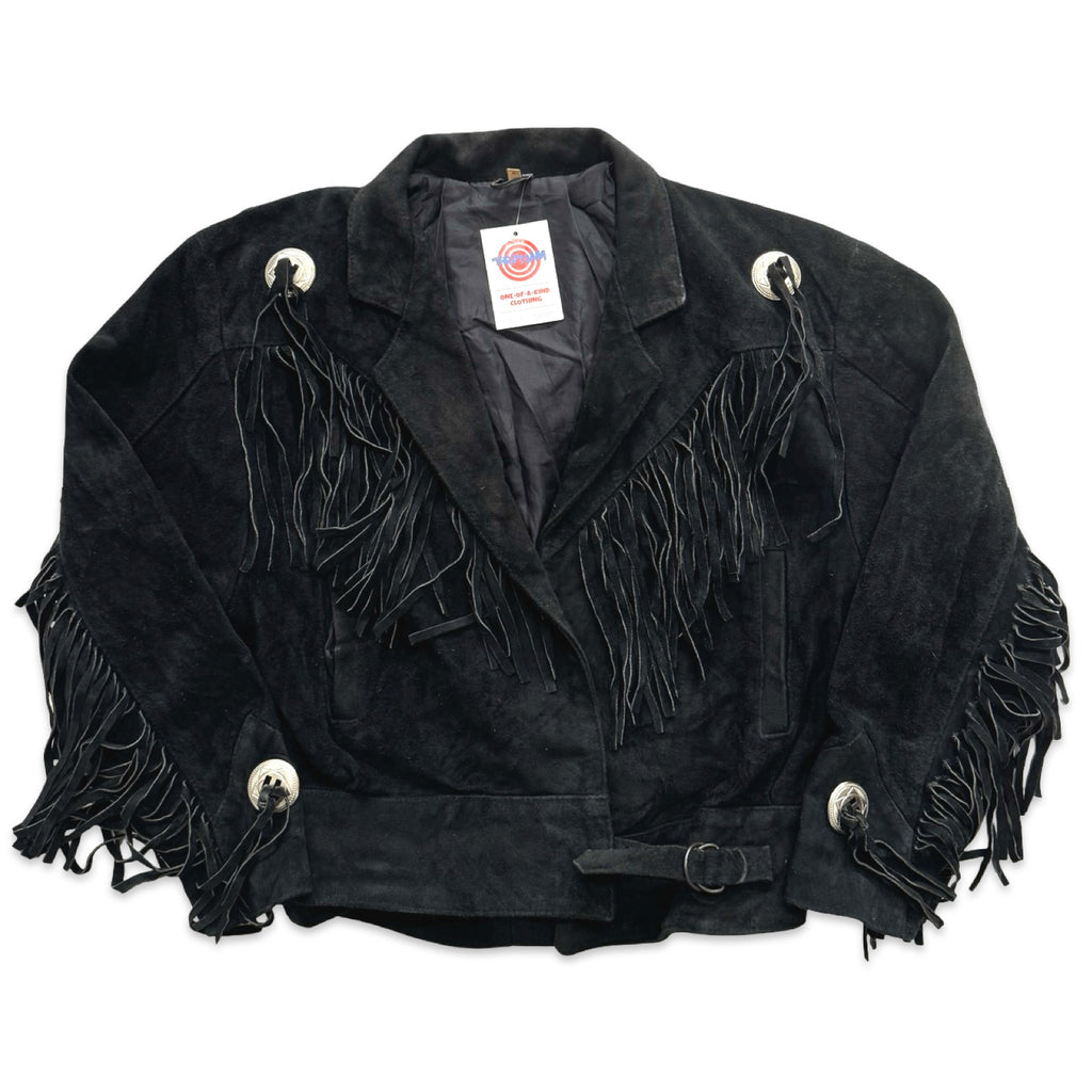 Black Small Suede Fringe Jacket