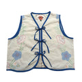 Pastel Bouquet XS Linen Tie Top Rework