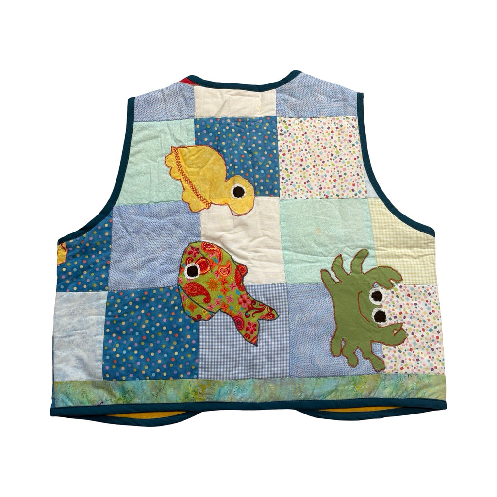 Guppies Small Quilted Vest Rework
