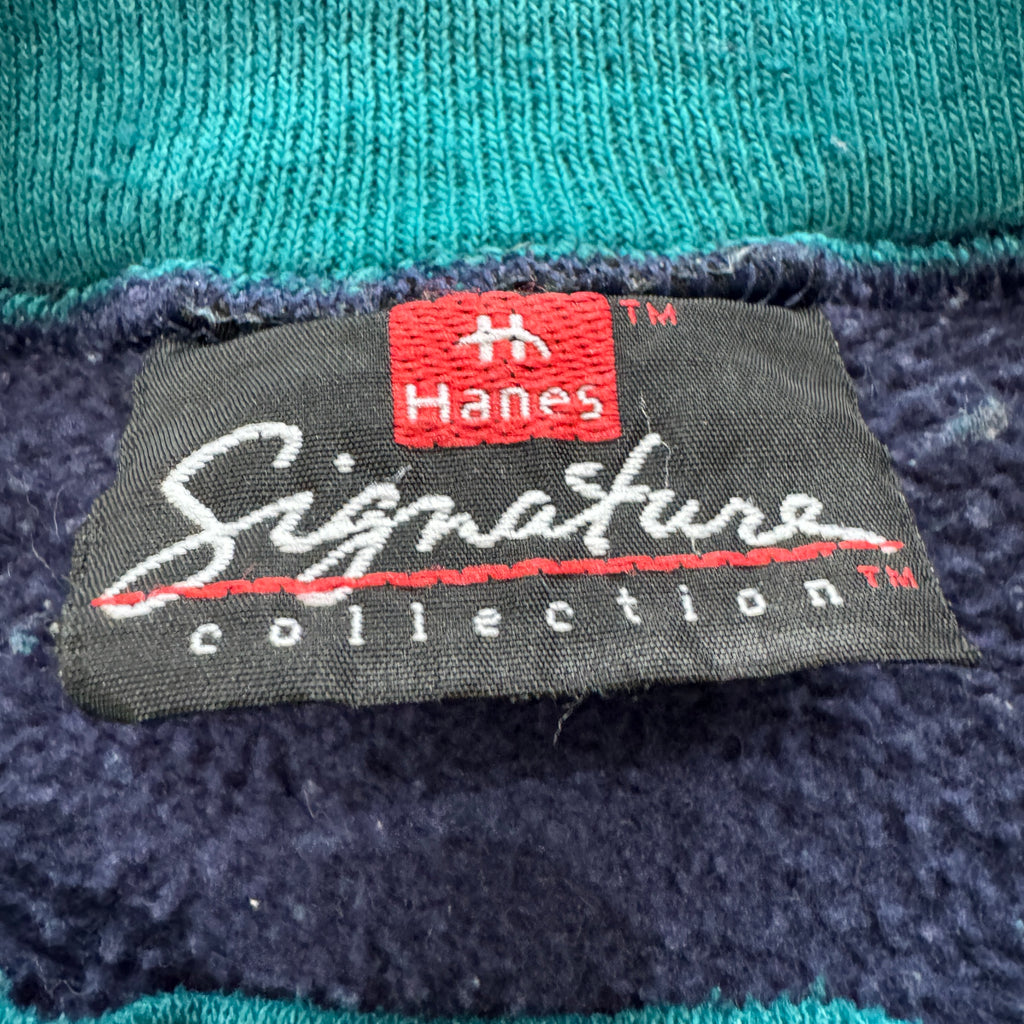 Blue Colorblock XL Crewneck