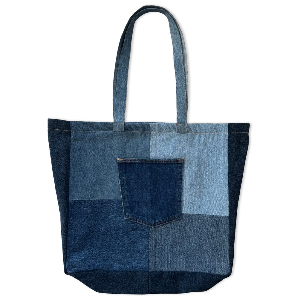 Upcycled Denim Patchwork Tote