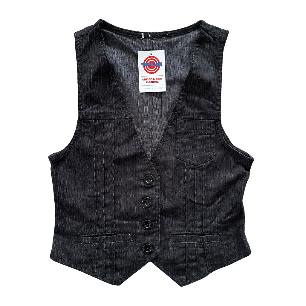 Black Medium Denim Vest