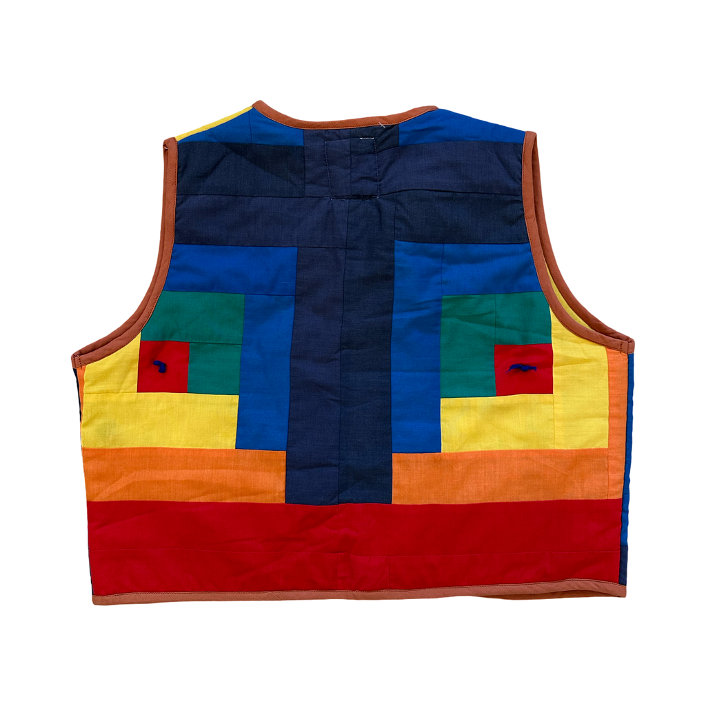 Rainbow XS Quilted Vest Rework