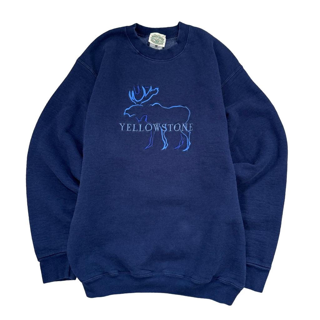 Yellowstone Moose Embroidered Large Crewneck
