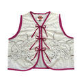 Leaves in Lace XS Linen Tie Top Rework