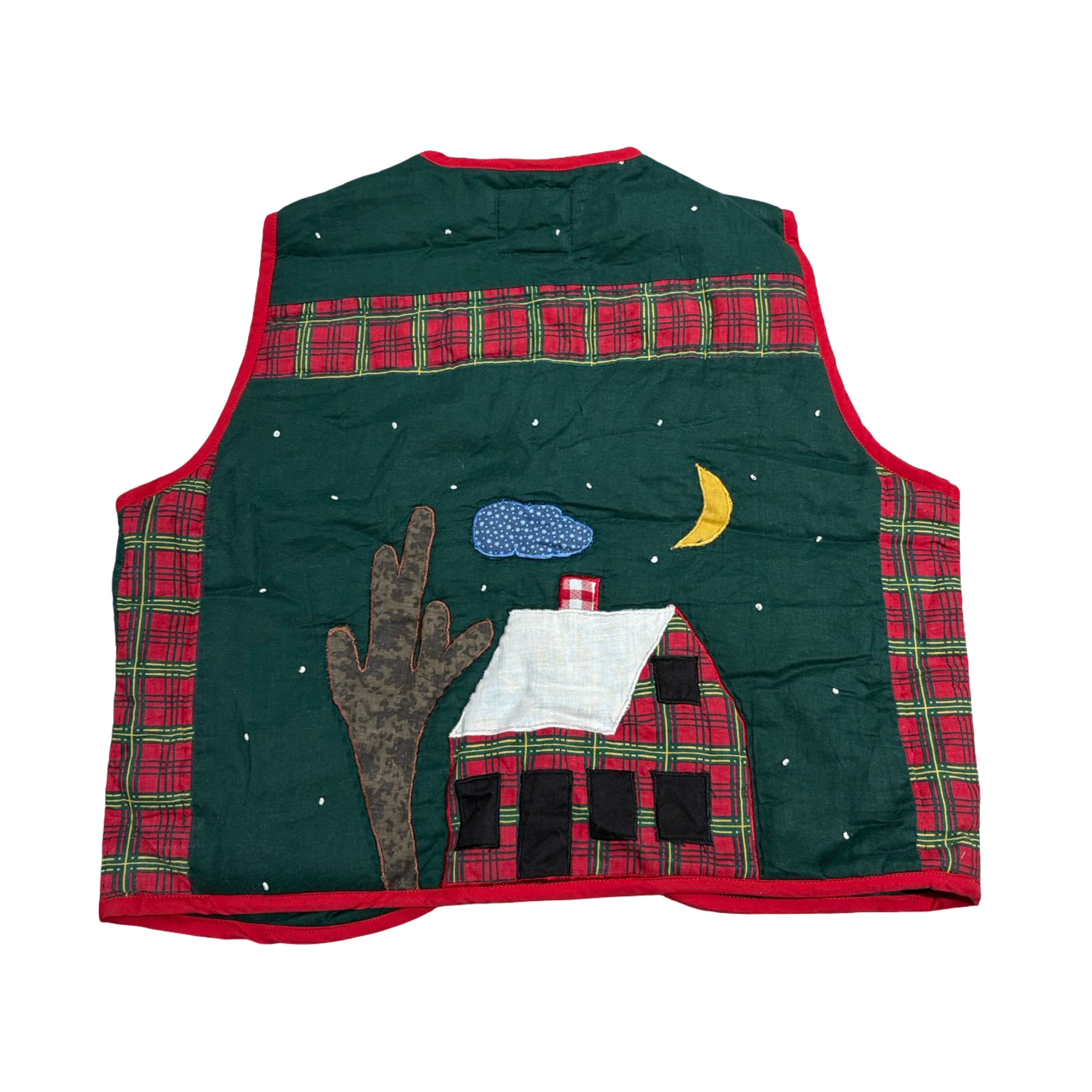 Holiday Landscape Quilted Vest Reworks