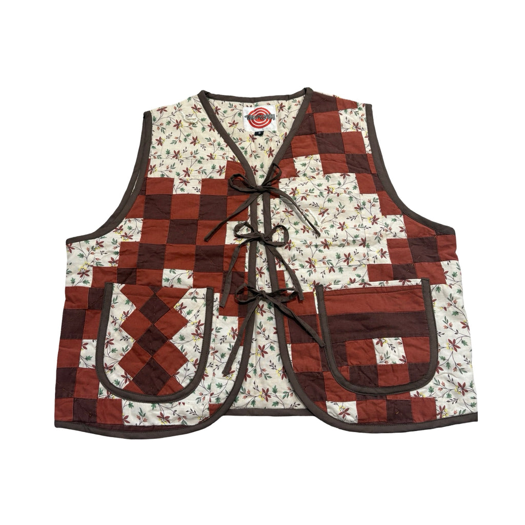 Autumn Florals Quilted Vest Reworks