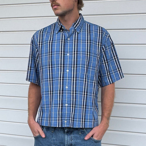 Boxy Waistline Cut Shirt - Cold Colorways
