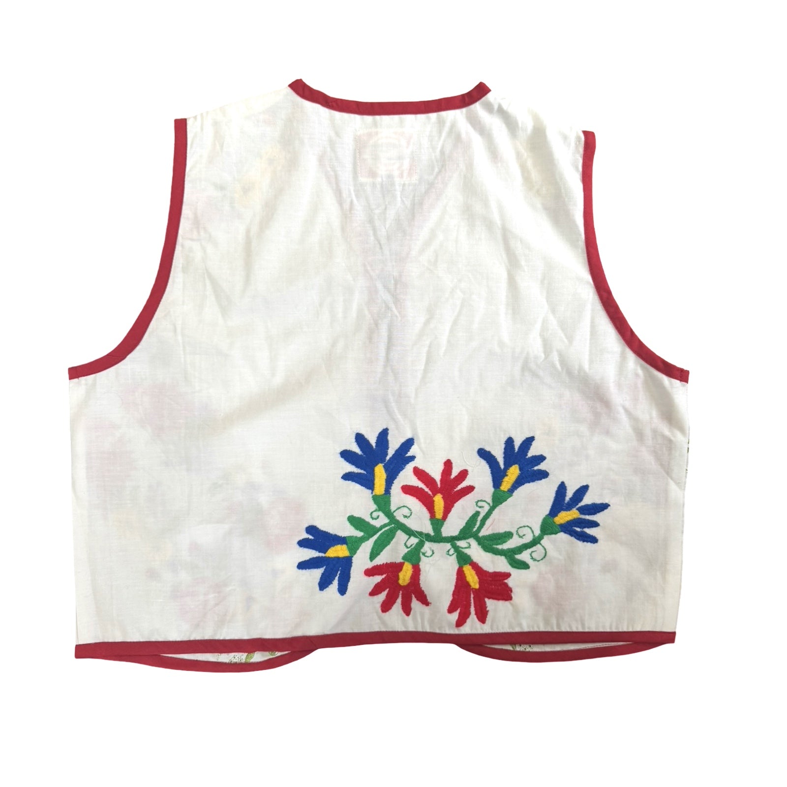 Satin Florals Small Linen Tie Top Rework