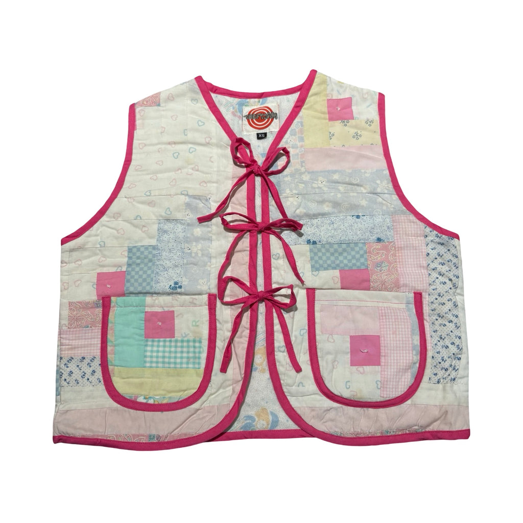 Pink Nursery XS Quilted Vest Rework