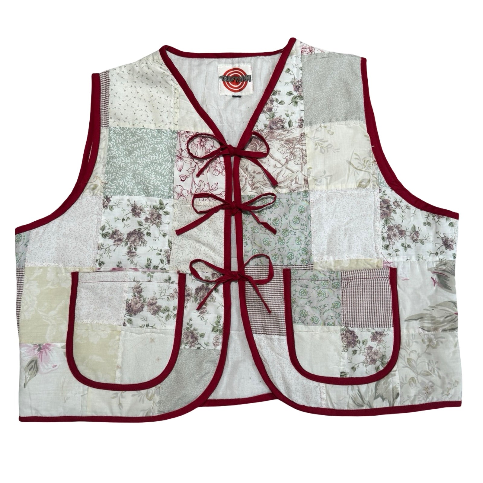 Spring Florals XL Quilted Vest Rework