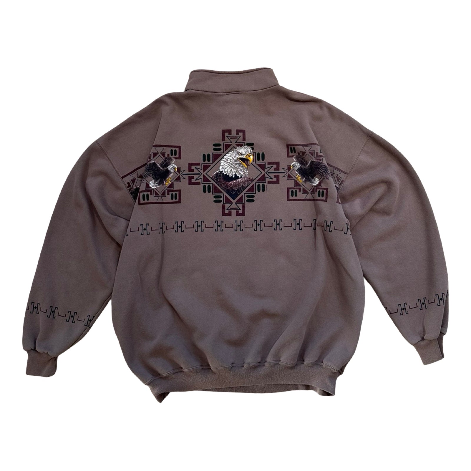 Native American Eagle 3XL Mock Neck Sweater