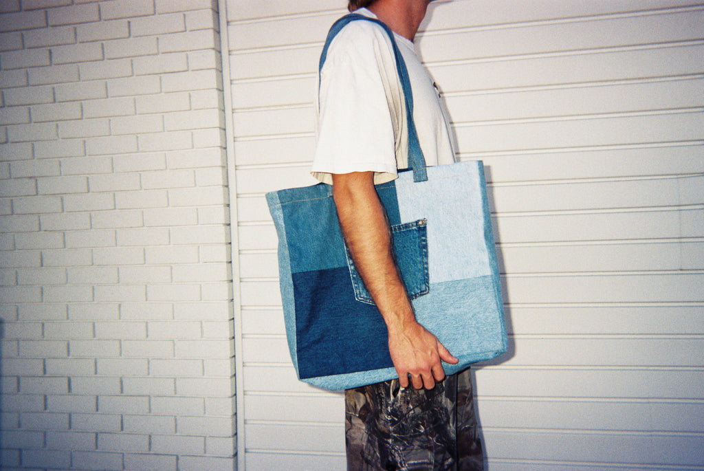 Upcycled Denim Patchwork Tote